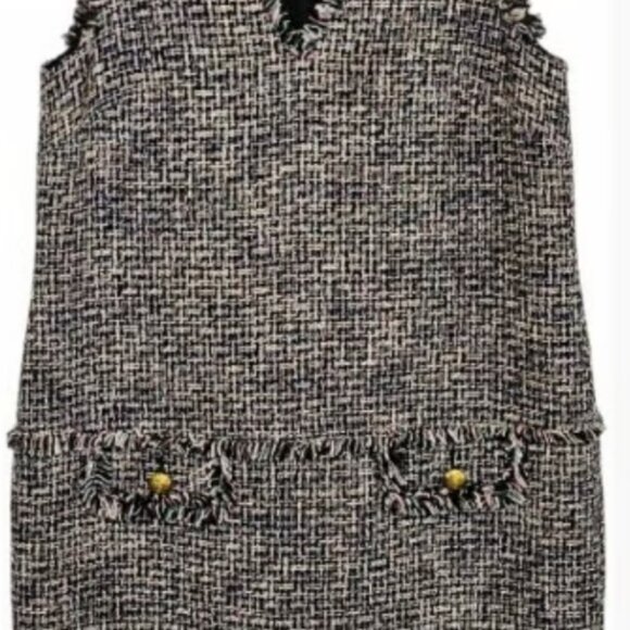 J Crew V-Neck Fringe Sheath Dress size 14 - - Picture 2 of 4